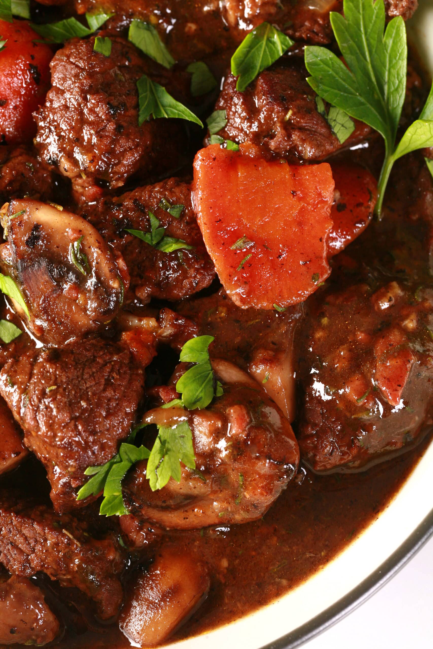 A bowl of elk stew.