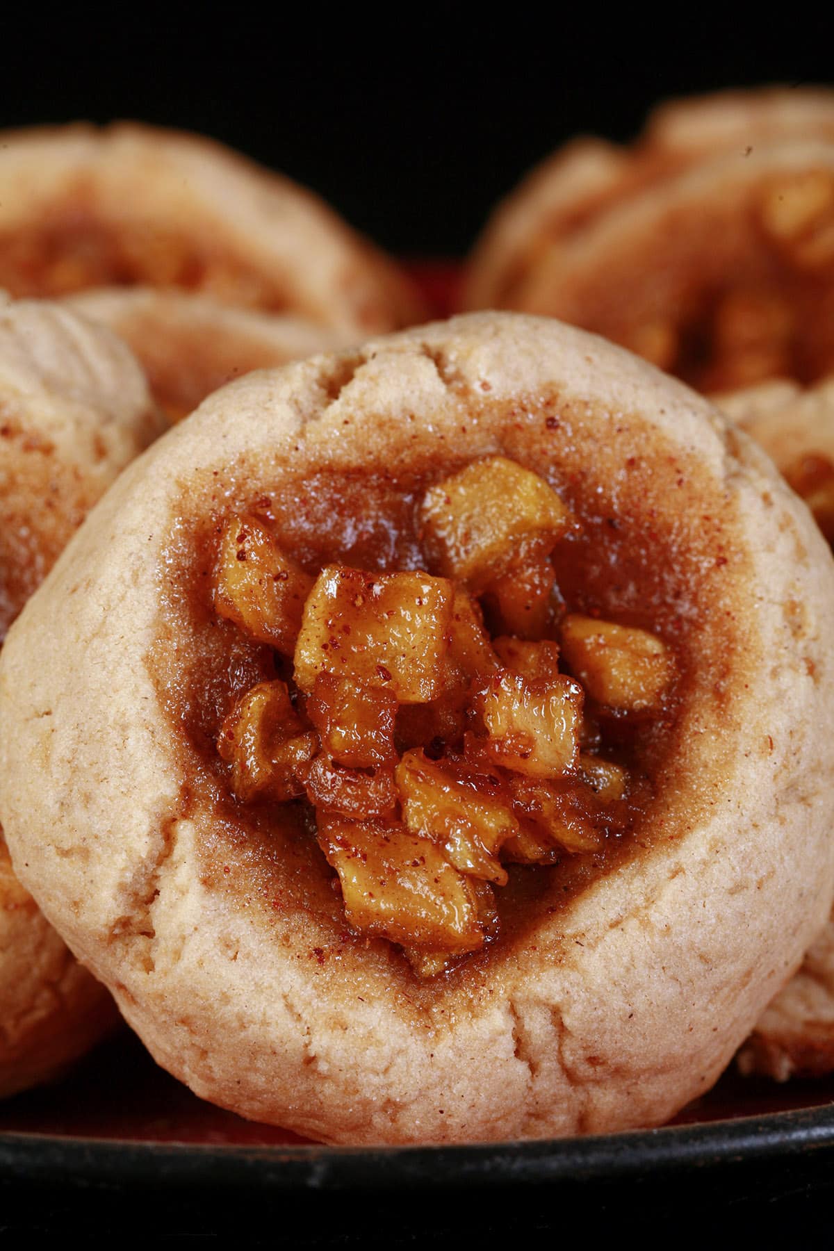 A plate of gluten-free apple pie cookies.