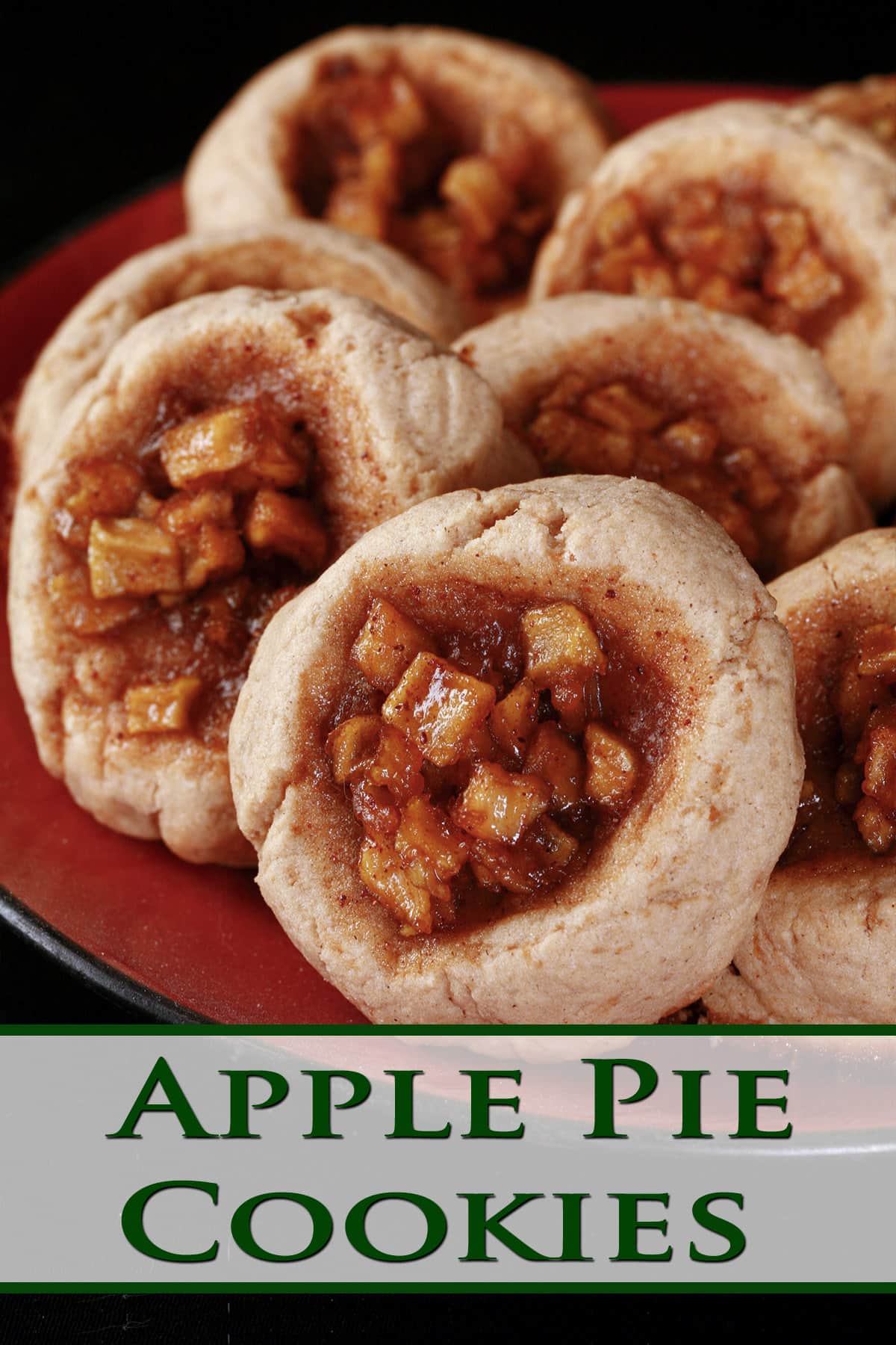 A plate of gluten-free apple pie cookies.