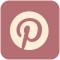 Pinterest Logo - White on red background.